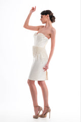 Rochie scurtă din tafta duchesse
